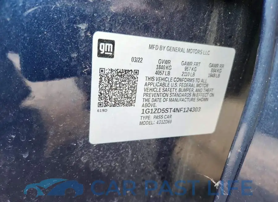 1G1ZD5ST4NF124303# 12