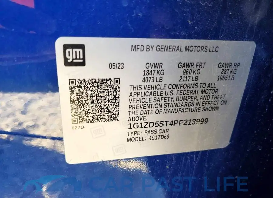 1G1ZD5ST4PF213999# 12