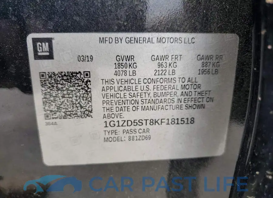 1G1ZD5ST8KF181518# 12