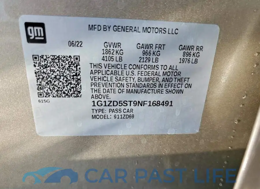 1G1ZD5ST9NF168491# 13
