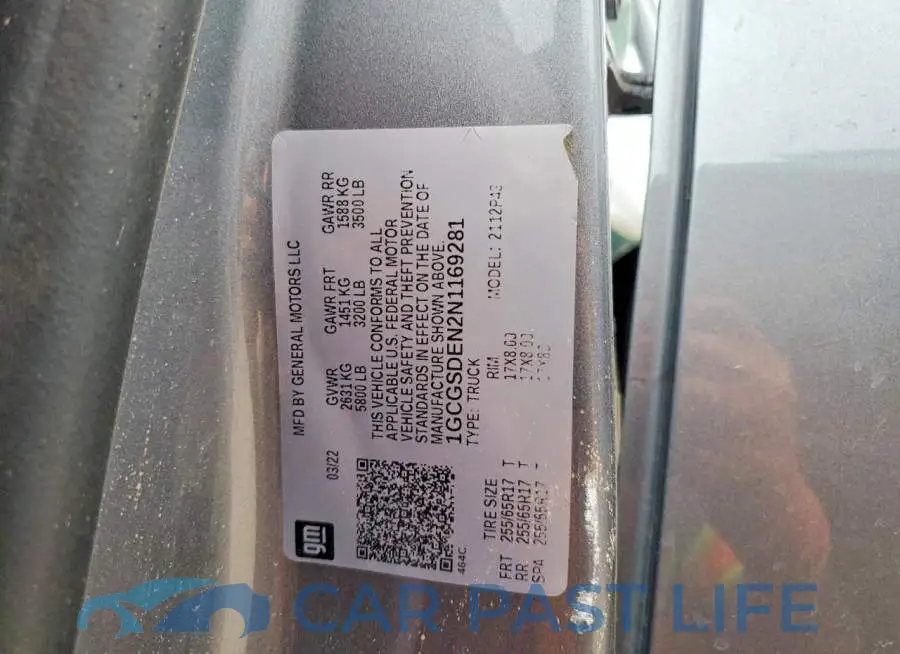 1GCGSDEN2N1169281# 12