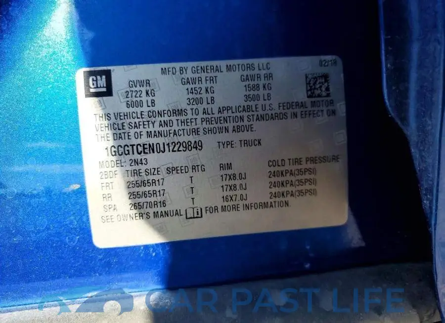 1GCGTCEN0J1229849# 12