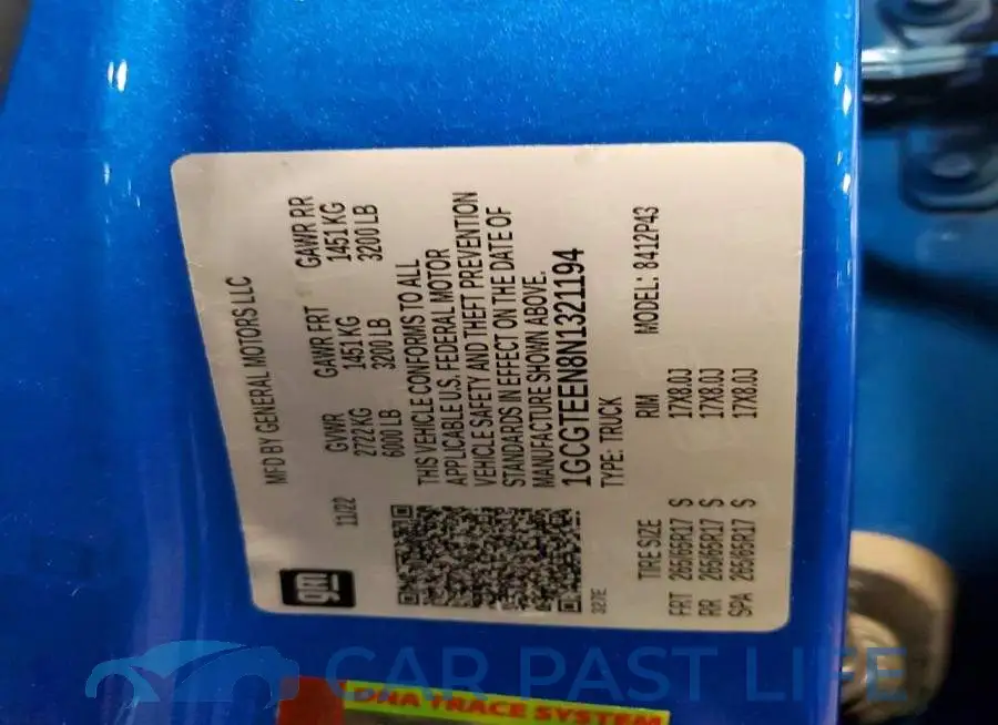 1GCGTEEN8N1321194# 13