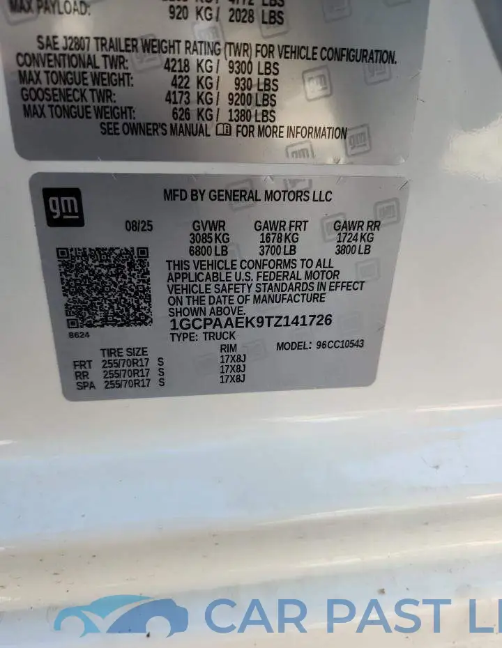 1GCPAAEK9TZ141726# 13