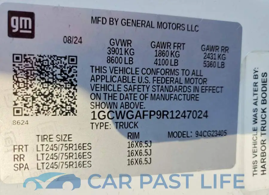 1GCWGAFP9R1247024# 13