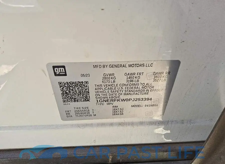 1GNERFKW0PJ253394# 13