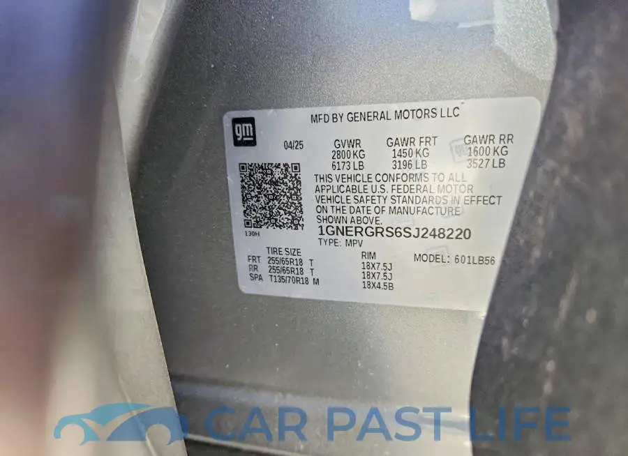 1GNERGRS6SJ248220# 12