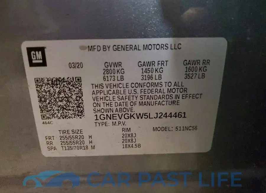 1GNEVGKW5LJ244461# 13