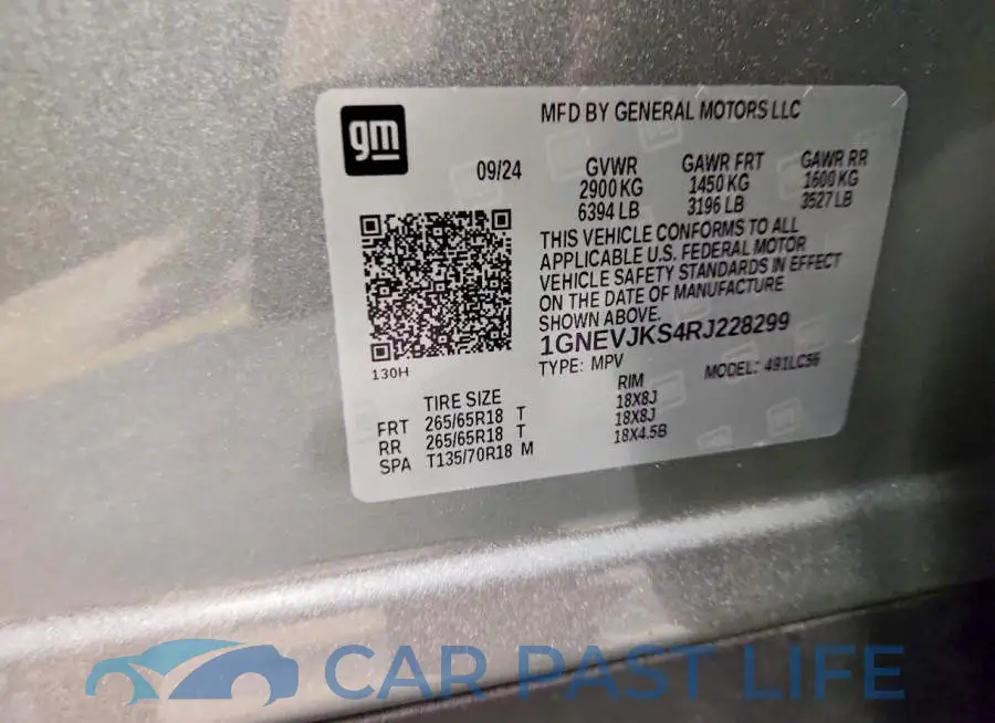 1GNEVJKS4RJ228299# 13
