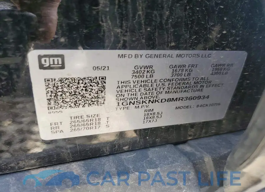 1GNSKNKD8MR360934# 13