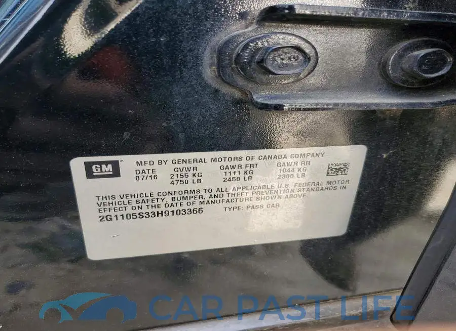 2G1105S33H9103366# 12