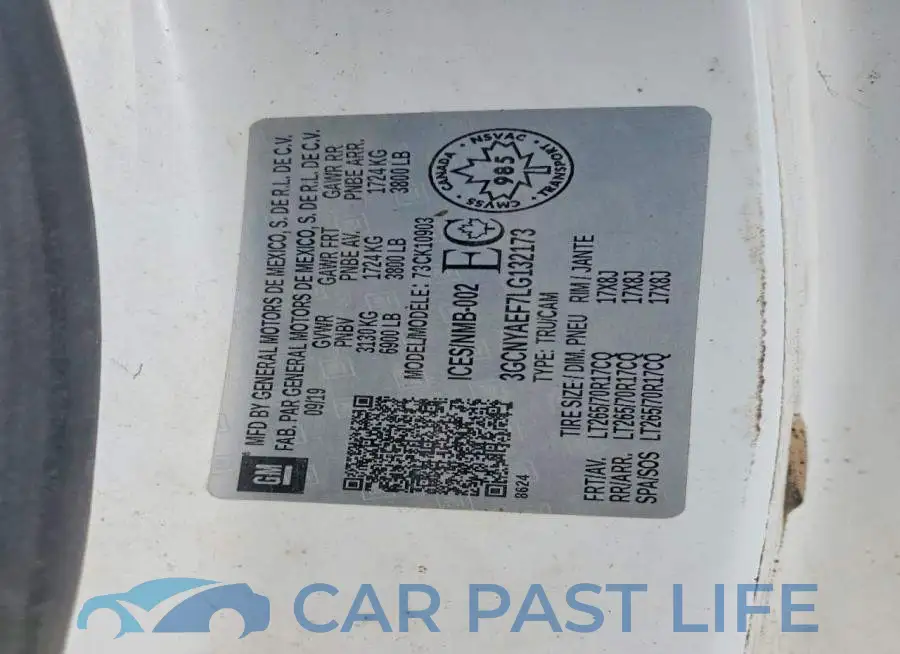 3GCNYAEF7LG132173# 12
