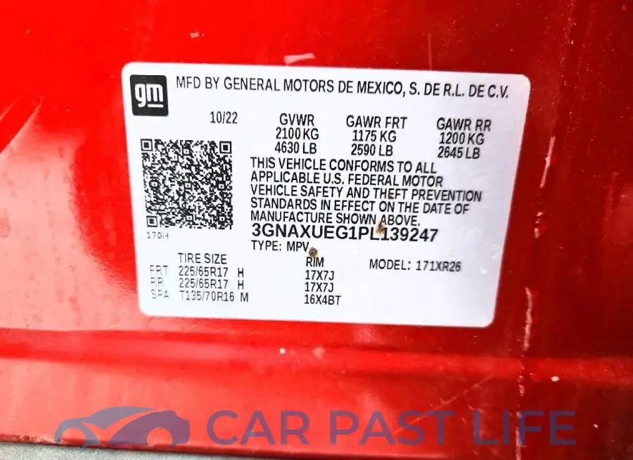 3GNAXUEG1PL139247# 12