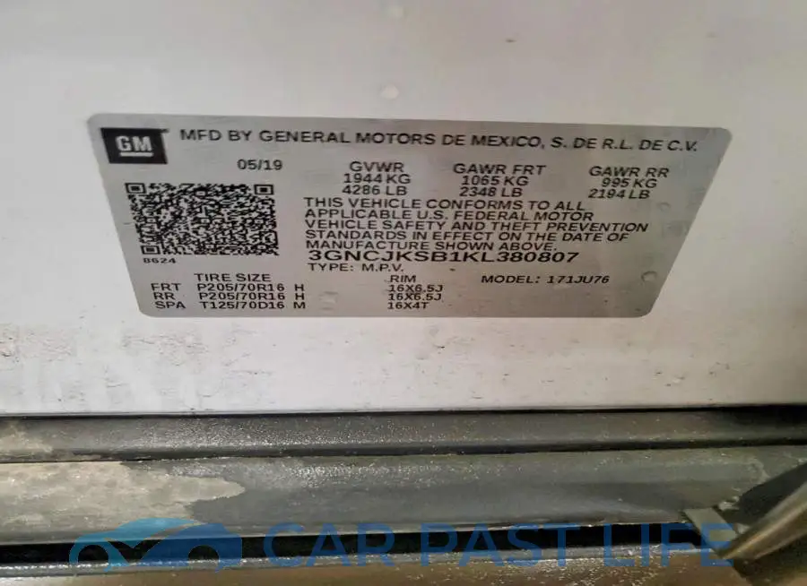 3GNCJKSB1KL380807# 14