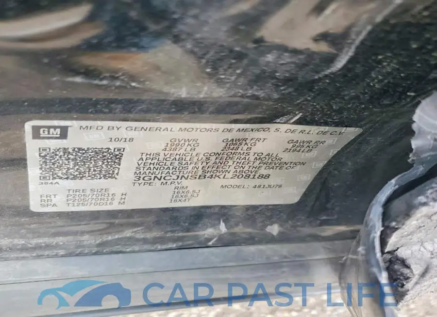 3GNCJNSB4KL208188# 13