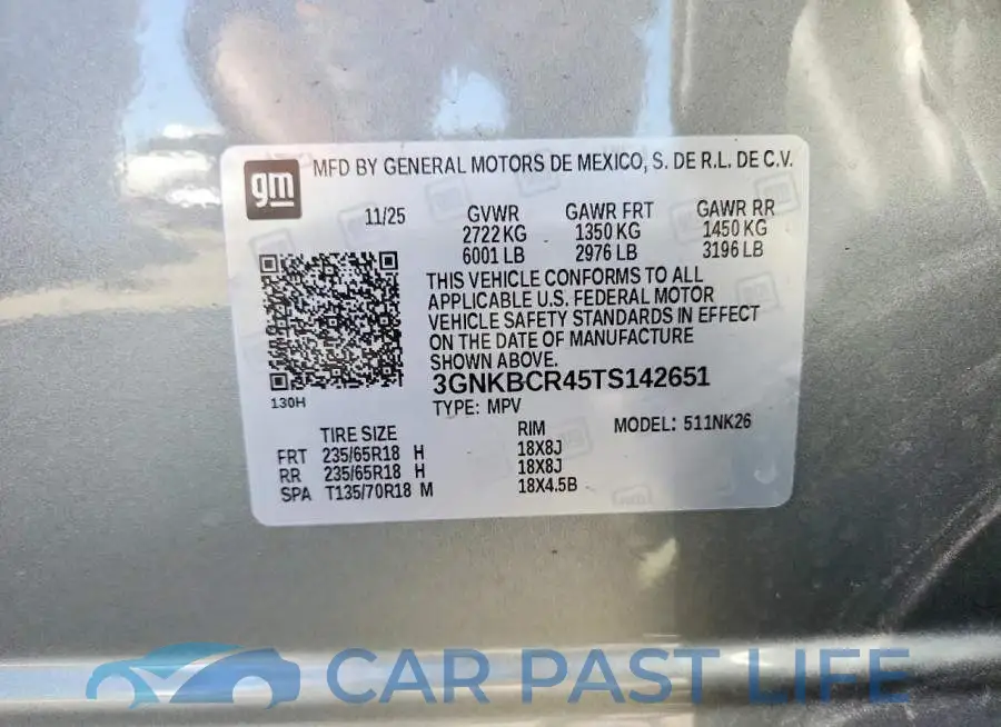 3GNKBCR45TS142651# 13
