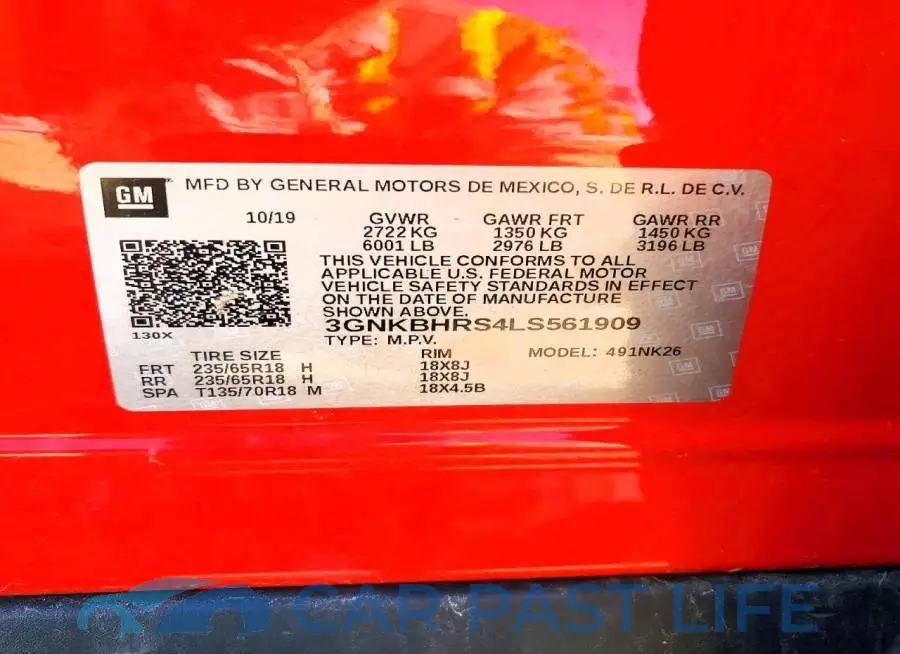 3GNKBHRS4LS561909# 12
