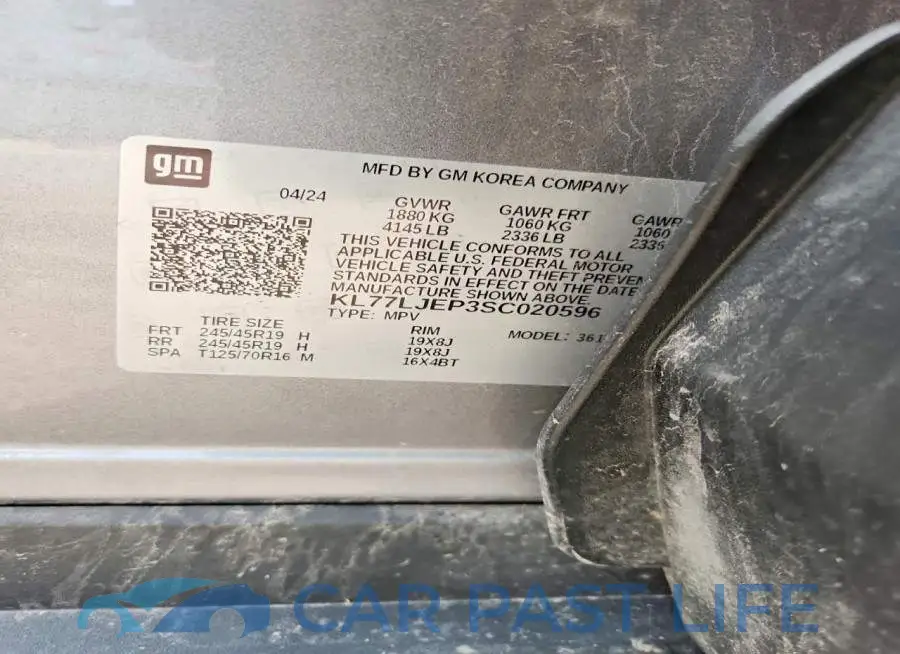 KL77LJEP3SC020596# 13