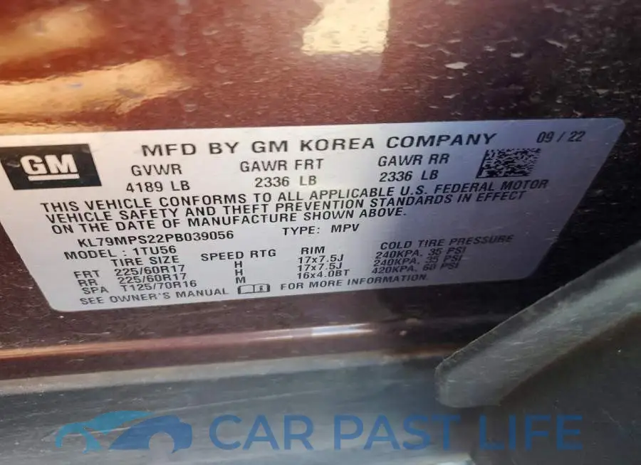 KL79MPS22PB039056# 13