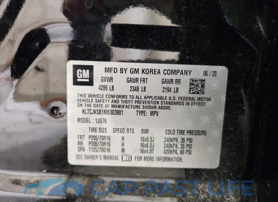 KL7CJKSB1MB303901# 14