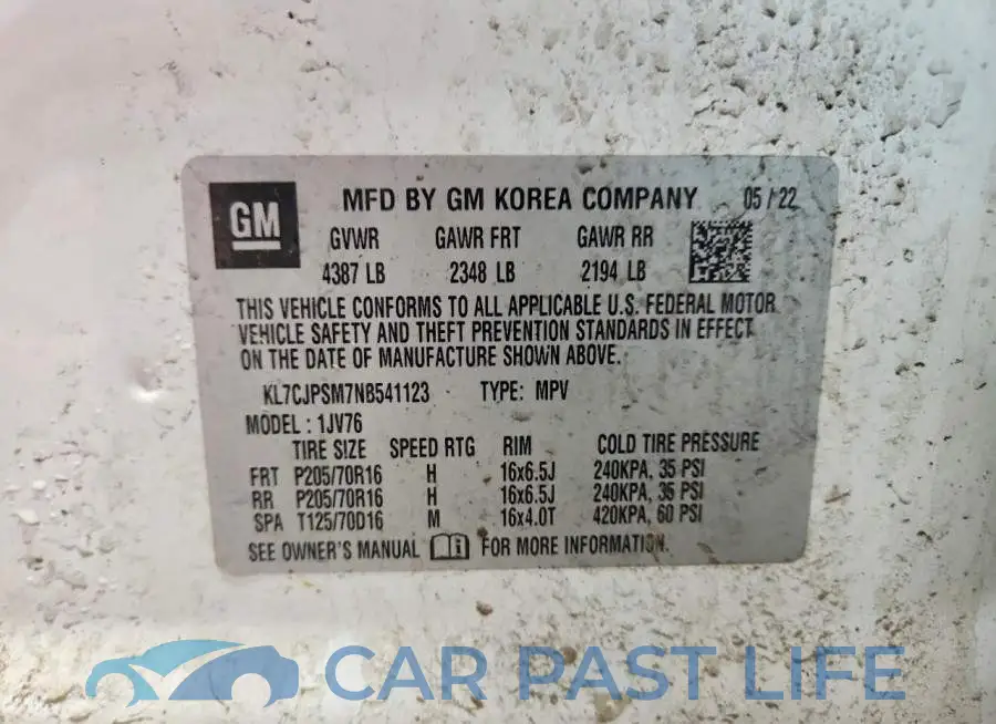 KL7CJPSM7NB541123# 13