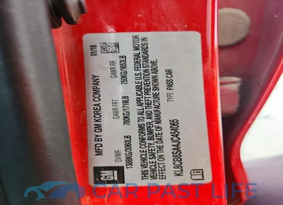 KL8CB6SA4JC454065# 12