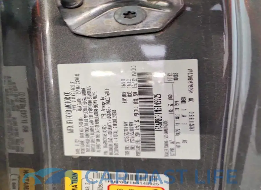 1FA6P8CF1N5145925# 12