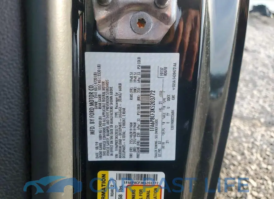 1FA6P8CF3K5203772# 12