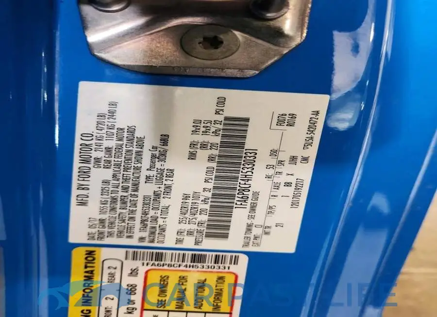 1FA6P8CF4H5330331# 12