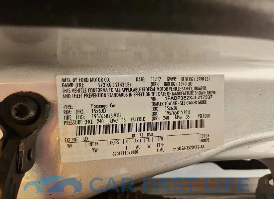 1FADP3E2XJL217537# 12