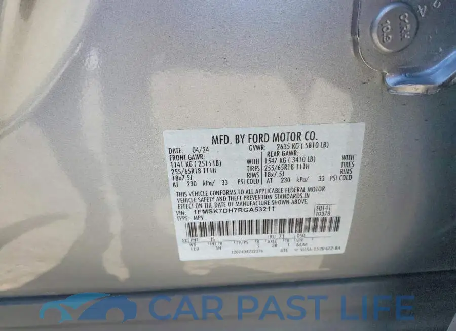 1FMSK7DH7RGA53211# 12