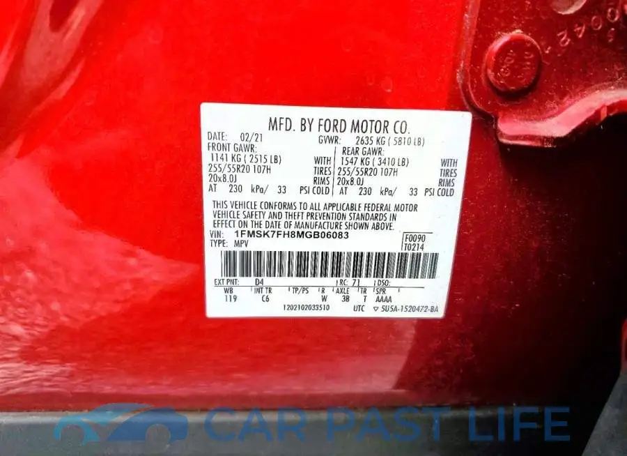 1FMSK7FH8MGB06083# 12