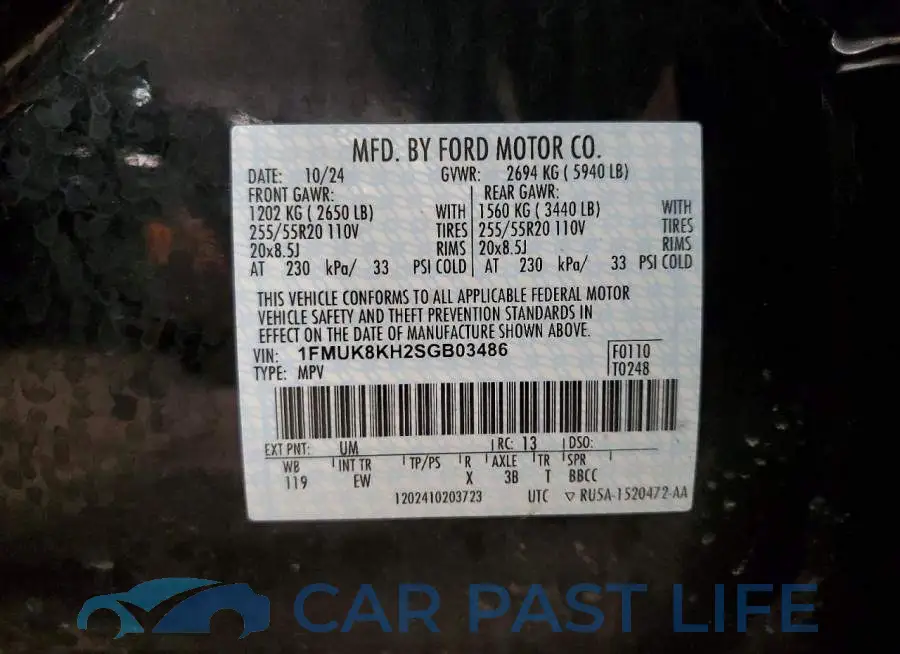 1FMUK8KH2SGB03486# 13