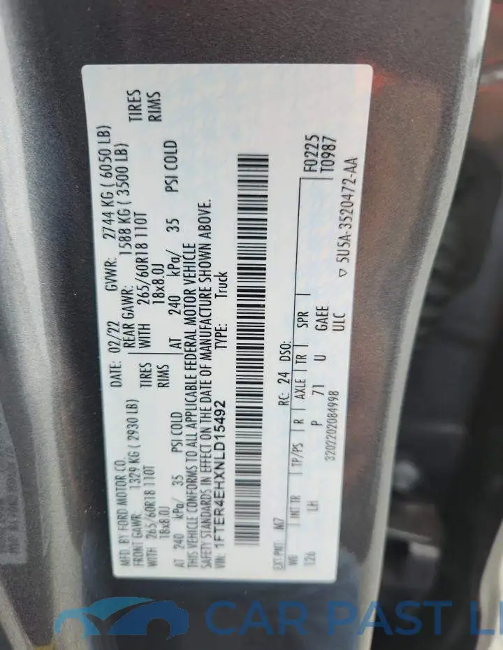 1FTER4EHXNLD15492# 12