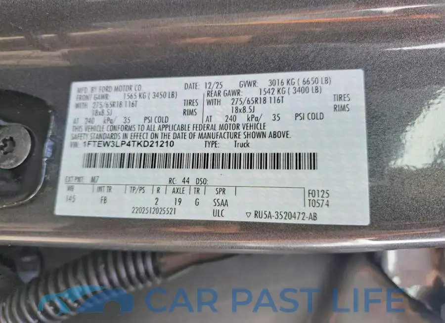 1FTEW3LP4TKD21210# 12