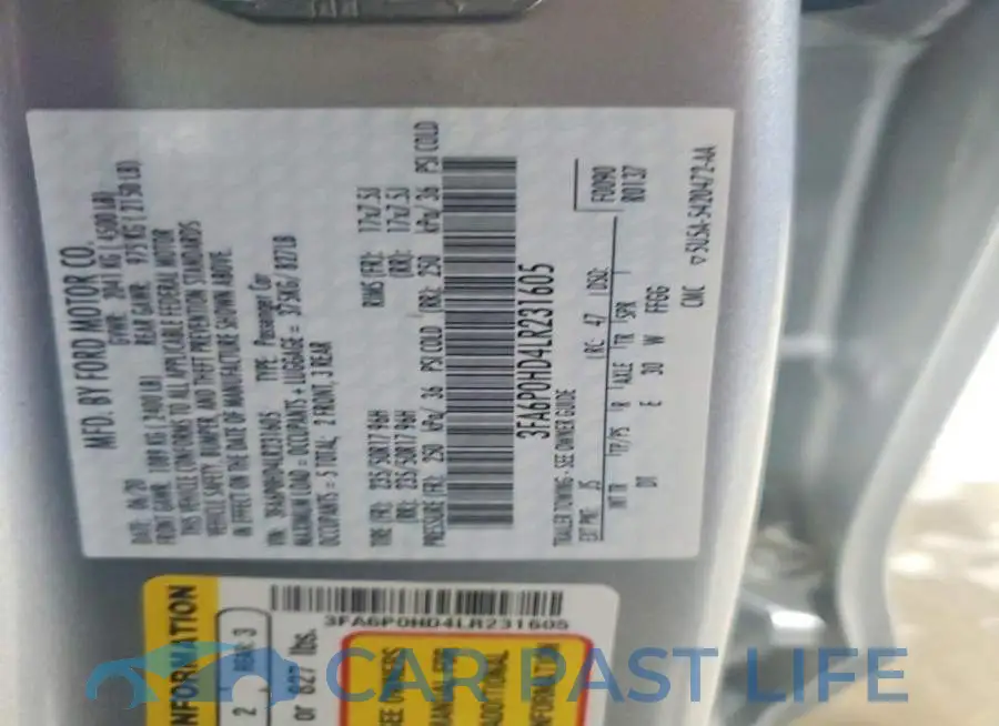 3FA6P0HD4LR231605# 12