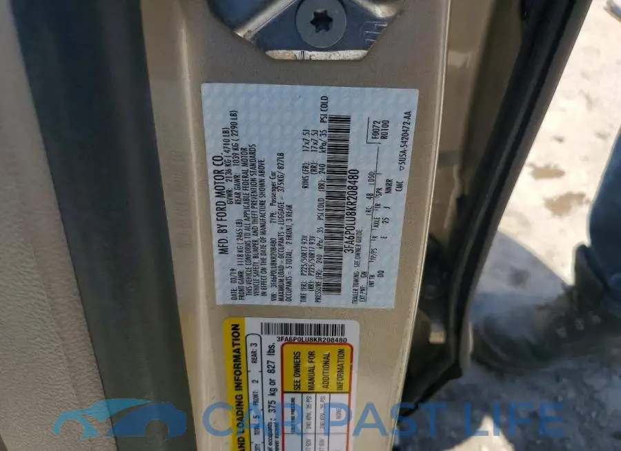 3FA6P0LU8KR208480# 12