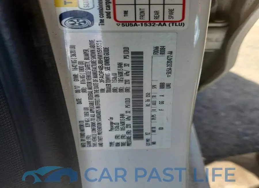 3FADP4BJ8HM155551# 12