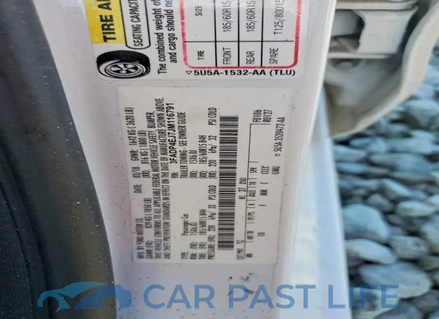 3FADP4EJ7JM116791# 12