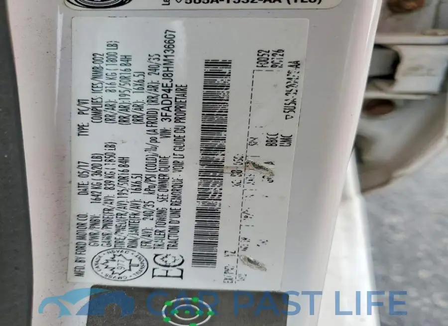 3FADP4EJ8HM136607# 14