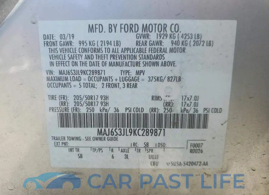 MAJ6S3JL9KC289871# 13
