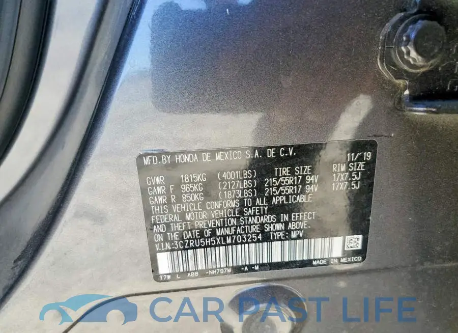 3CZRU5H5XLM703254# 12