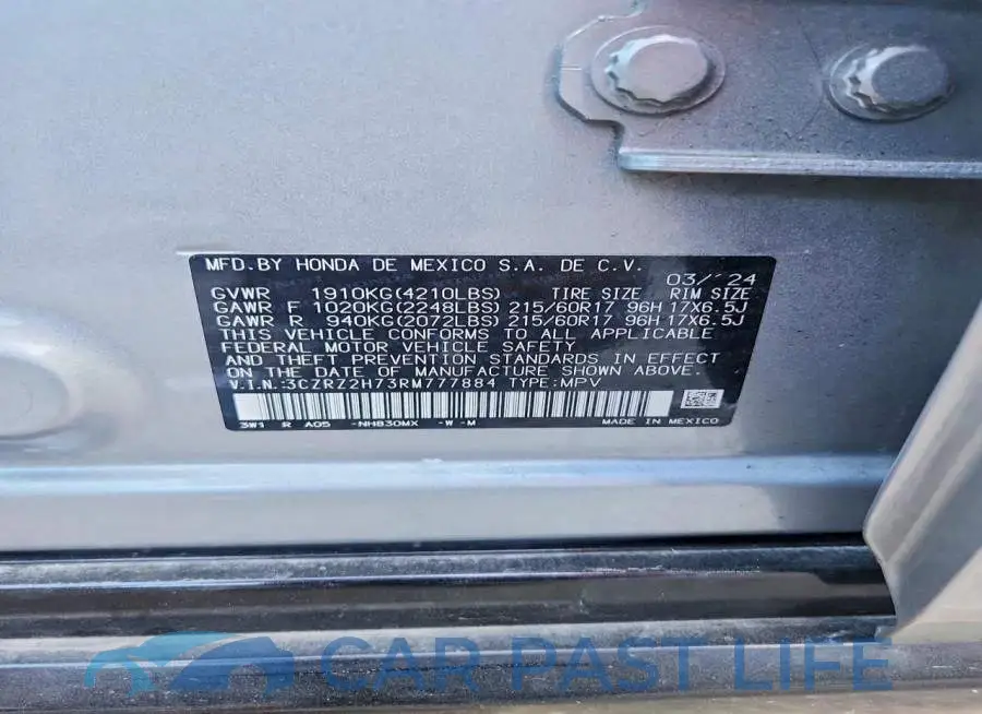 3CZRZ2H73RM777884# 13