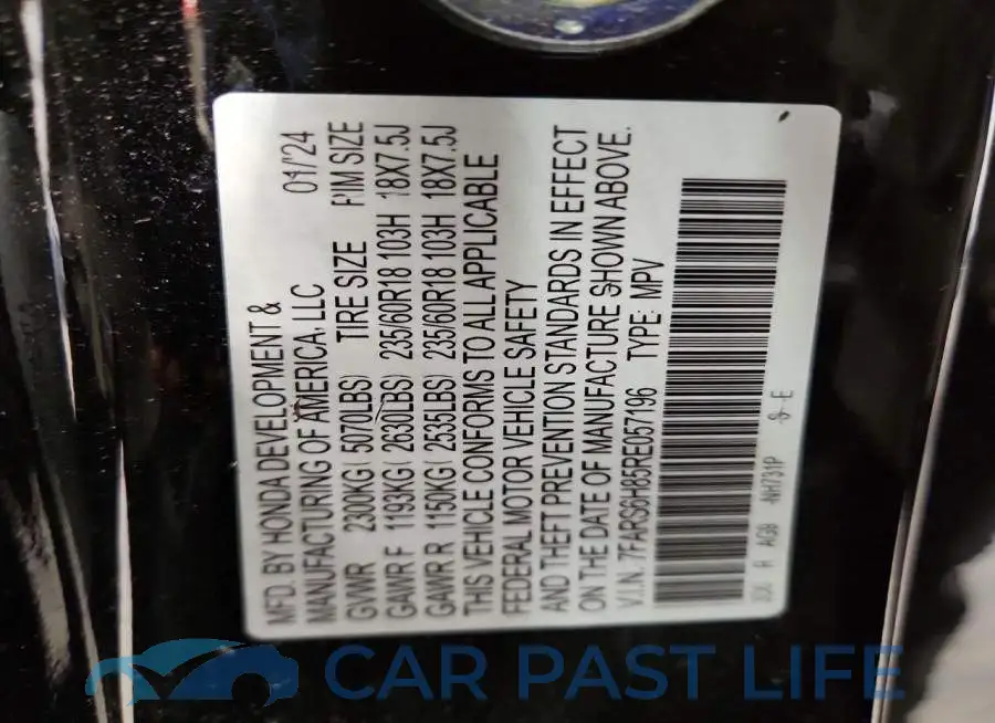 7FARS6H85RE057196# 13