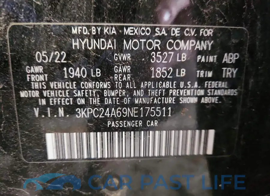3KPC24A69NE175511# 12