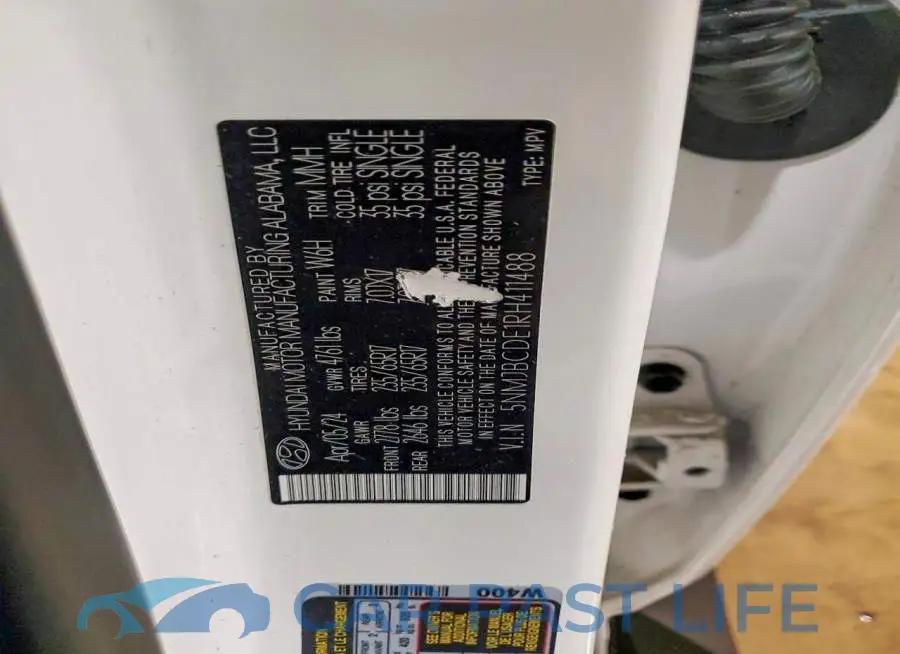 5NMJBCDE1RH411488# 14