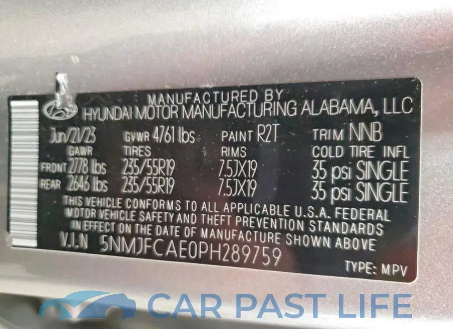 5NMJFCAE0PH289759# 13