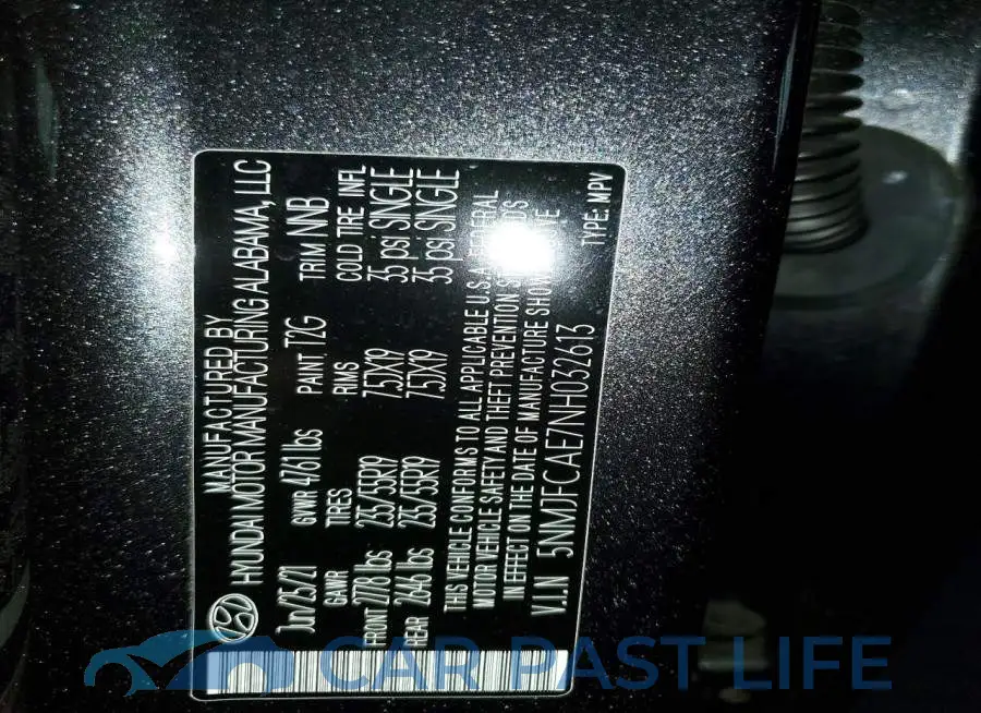 5NMJFCAE7NH032613# 14