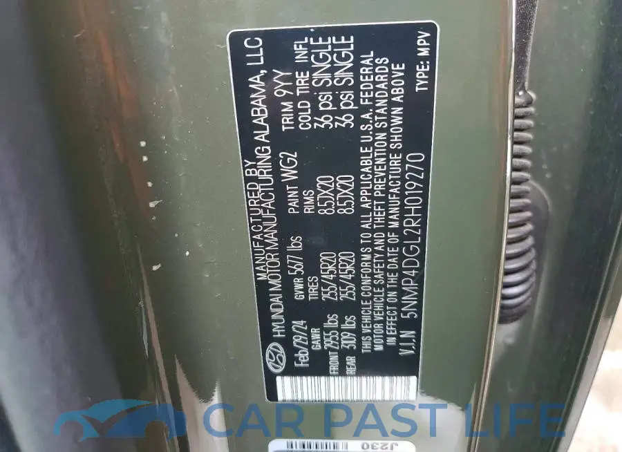 5NMP4DGL2RH019270# 13