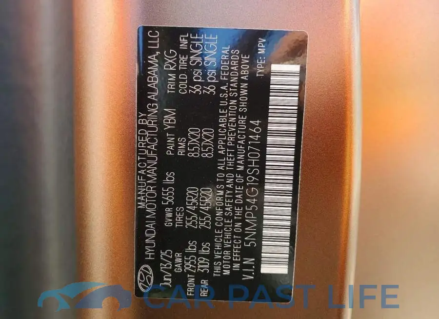 5NMP54G19SH071464# 13